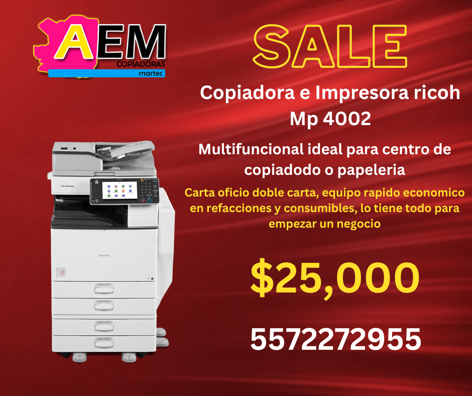 copiadora ricoh alto volumen