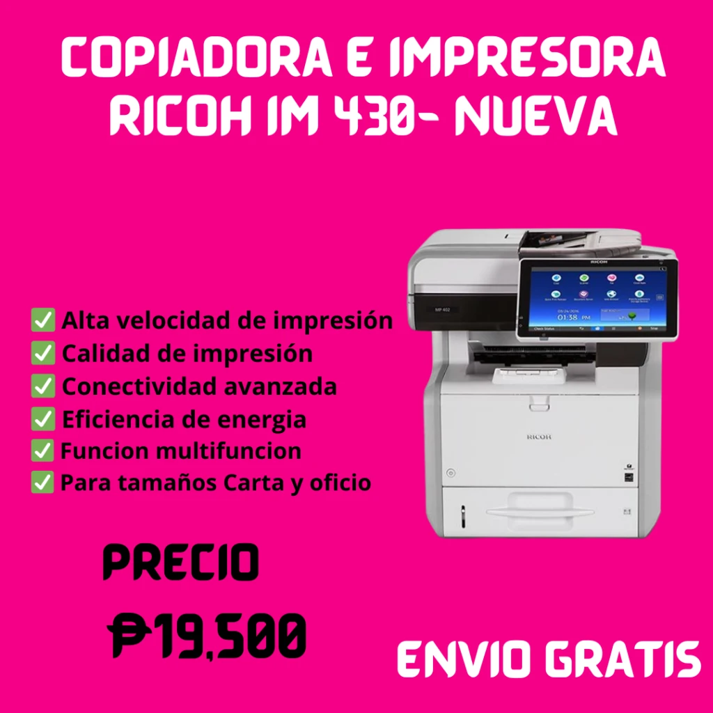 copiadora e impresora 430 ricoh nueva