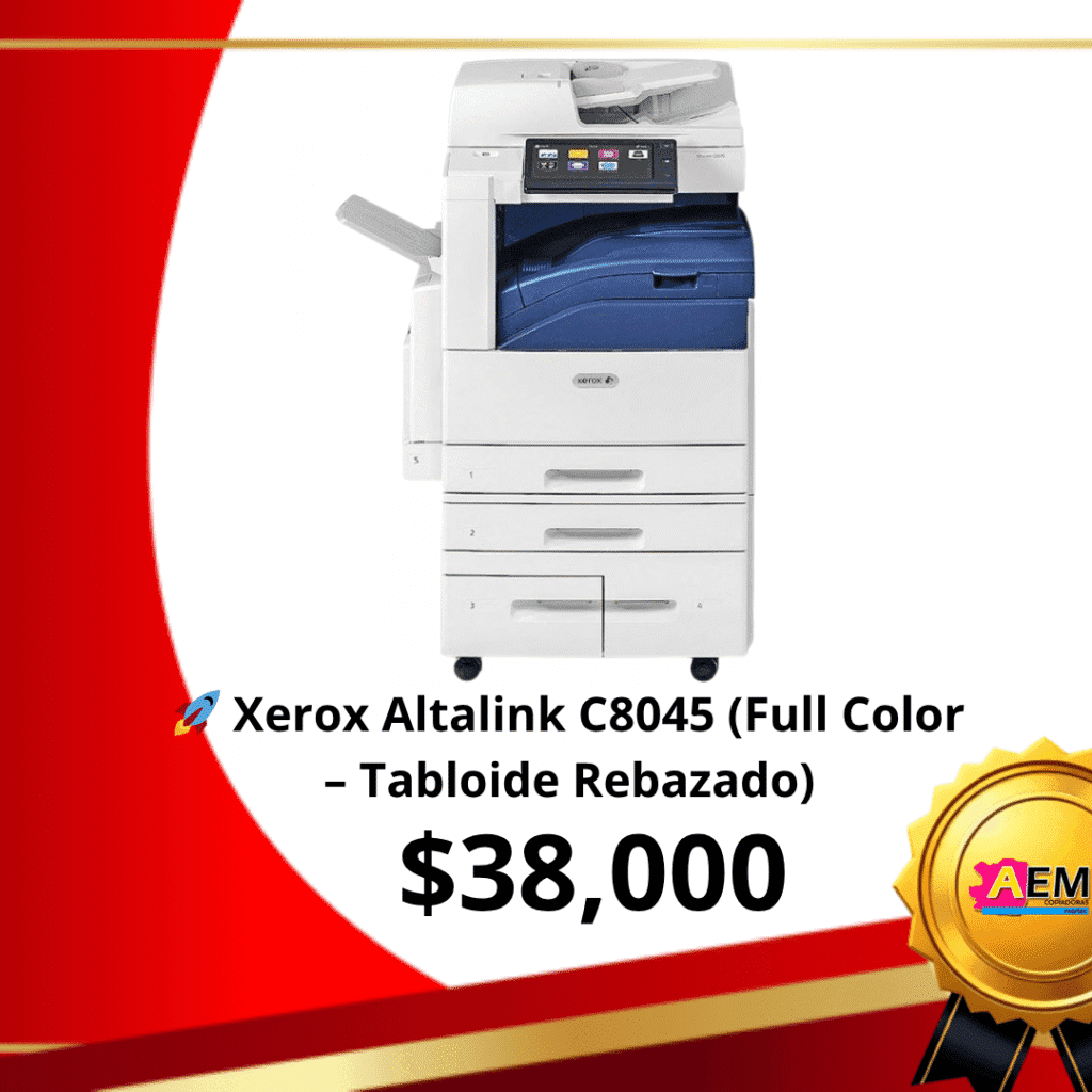Impresora Digital Color | Tabloide Rebasado | Xerox Altalink C8045 "Remanufacturada"