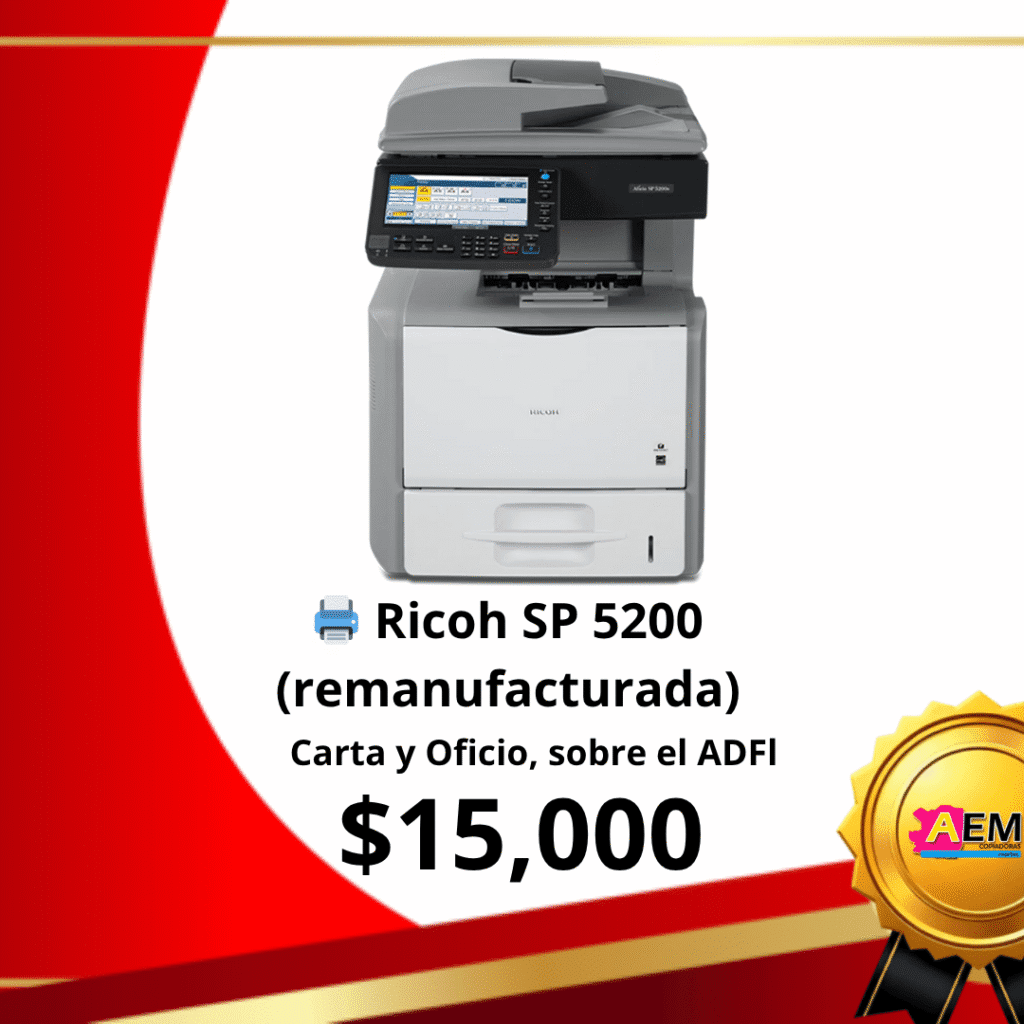 Multifuncional Ricoh SP 5200S remanufacturada
