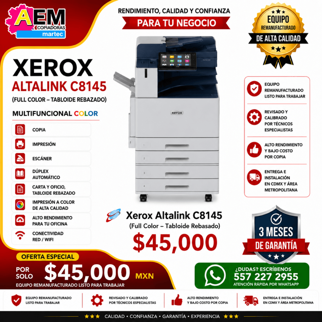 copiadora multifuncional para grandes imprentas artes graficas full color cdmx tabloide rebazado cdmx remanufacturada